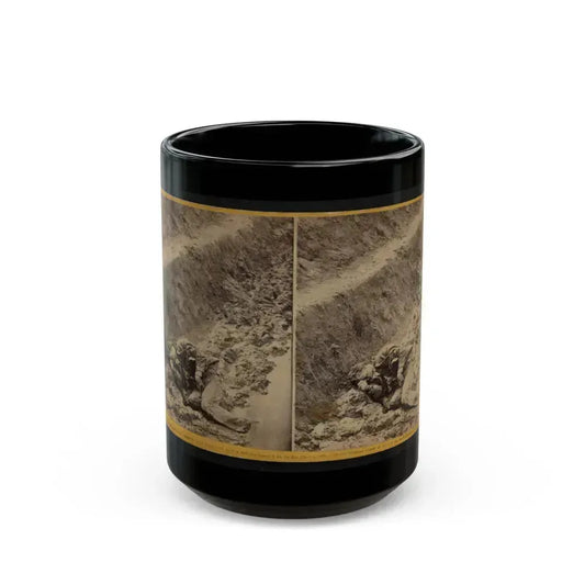 A Dead Rebel Soldier, As He Lay In The Trenches Of Fort Mahone, Called By The Soldiers,  Fort Damnation  ... (U.S. Civil War) Black Coffee Mug 15oz - Go Mug Yourself