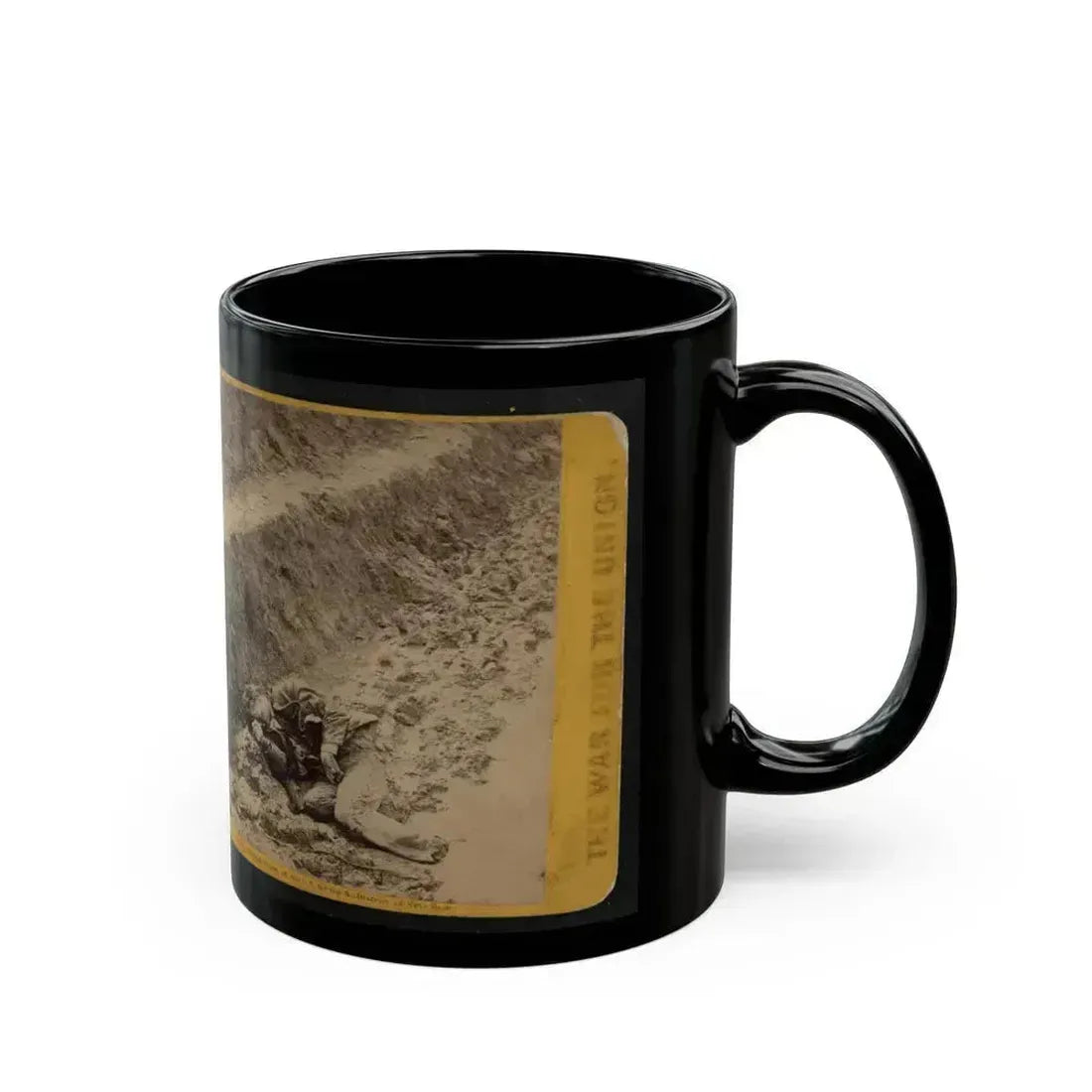 A Dead Rebel Soldier, As He Lay In The Trenches Of Fort Mahone, Called By The Soldiers,  Fort Damnation  ... (U.S. Civil War) Black Coffee Mug - Go Mug Yourself