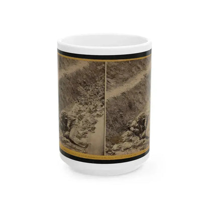 A Dead Rebel Soldier, As He Lay In The Trenches Of Fort Mahone, Called By The Soldiers,  Fort Damnation  ... (U.S. Civil War) White Coffee Mug 15oz - Go Mug Yourself