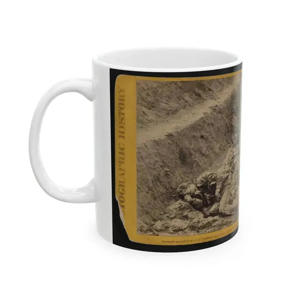 A Dead Rebel Soldier, As He Lay In The Trenches Of Fort Mahone, Called By The Soldiers,  Fort Damnation  ... (U.S. Civil War) White Coffee Mug - Go Mug Yourself