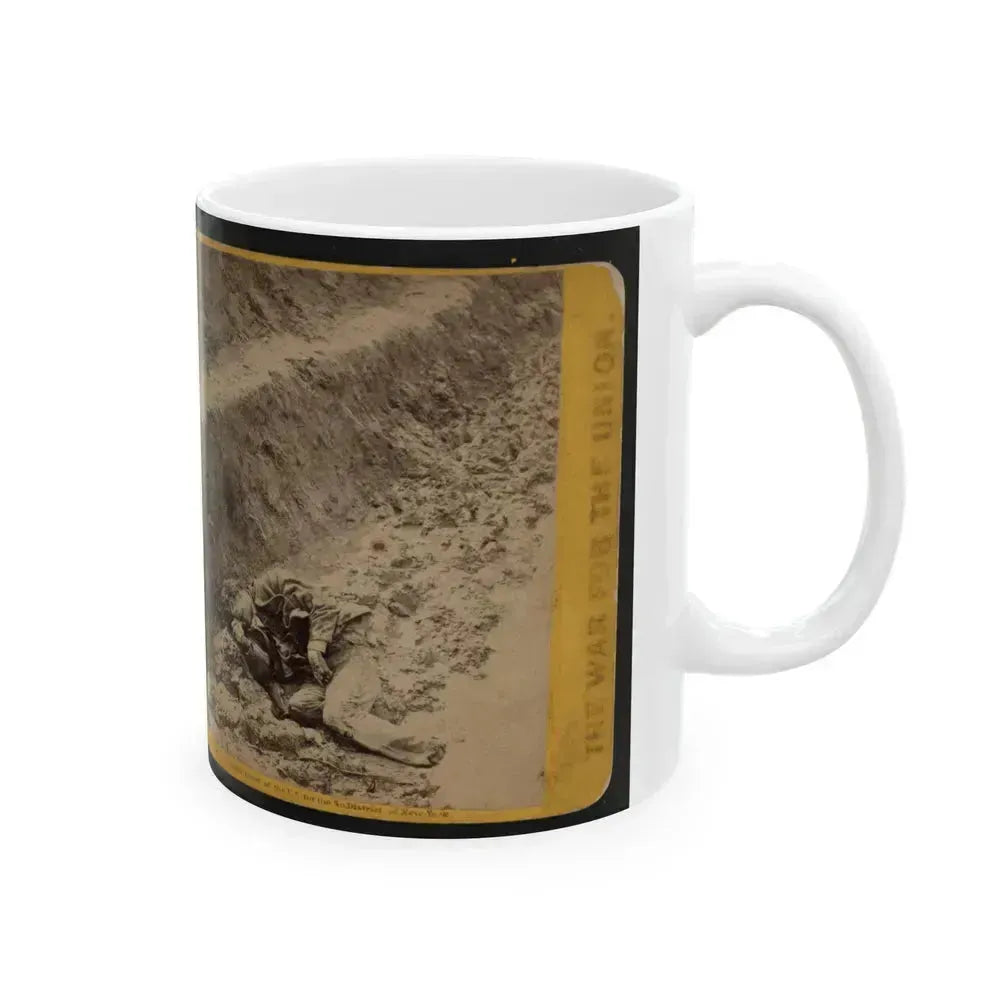 A Dead Rebel Soldier, As He Lay In The Trenches Of Fort Mahone, Called By The Soldiers,  Fort Damnation  ... (U.S. Civil War) White Coffee Mug - Go Mug Yourself