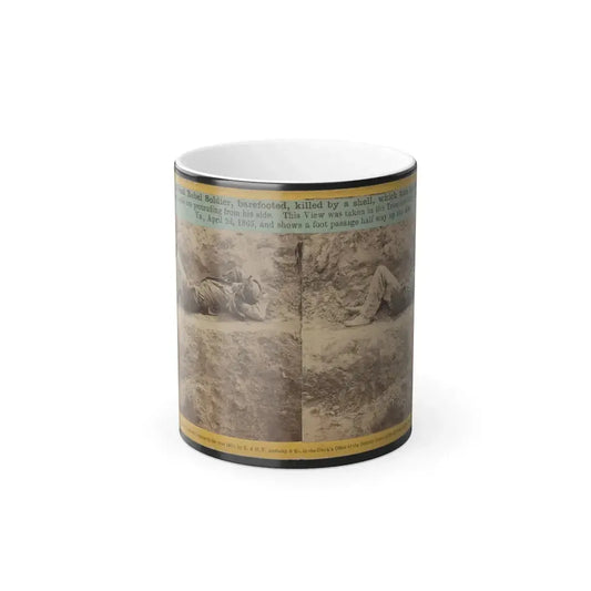 A Dead Rebel Soldier, Barefooted, Killed by a Shell, Which Tore His Side Out. The Entrails Are Portruding From His Side (U.S. Civil War) Color Changing Coffee Mug 11oz Default Title - Go Mug Yourself