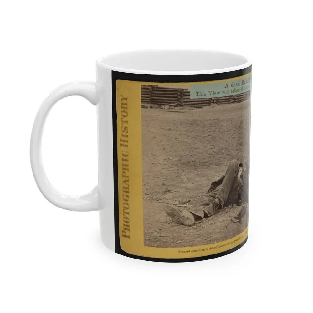 A Dead Rebel Soldier, Inside The Union Picket Lines (U.S. Civil War) White Coffee Mug - Go Mug Yourself
