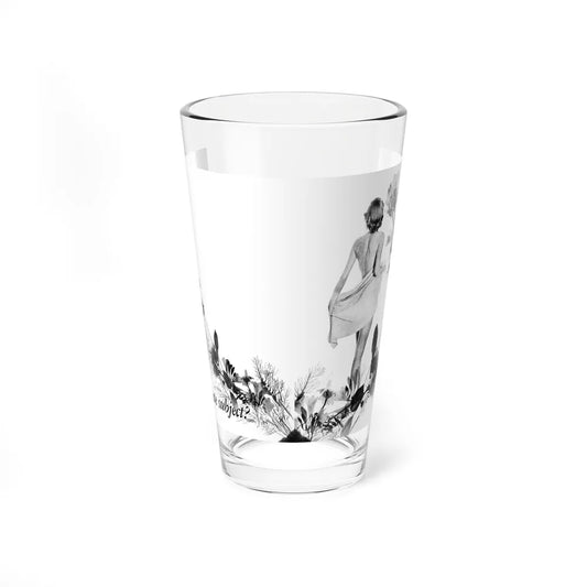 A Delicate Sublect, Calling All Girls, June 1948 (Magazine Illustration) Pint Glass 16oz-16oz-Go Mug Yourself