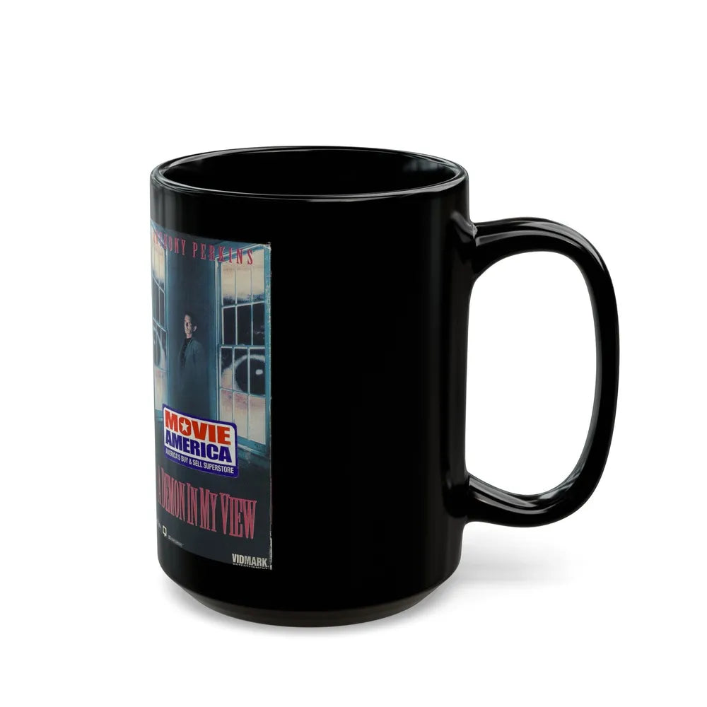 A DEMON IN MY VIEW (VHS COVER) - Black Coffee Mug-Go Mug Yourself