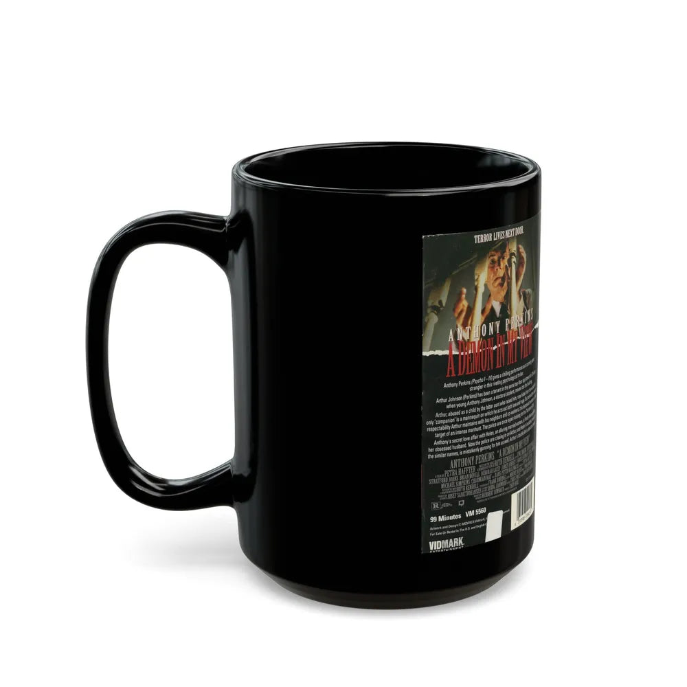 A DEMON IN MY VIEW (VHS COVER) - Black Coffee Mug-Go Mug Yourself