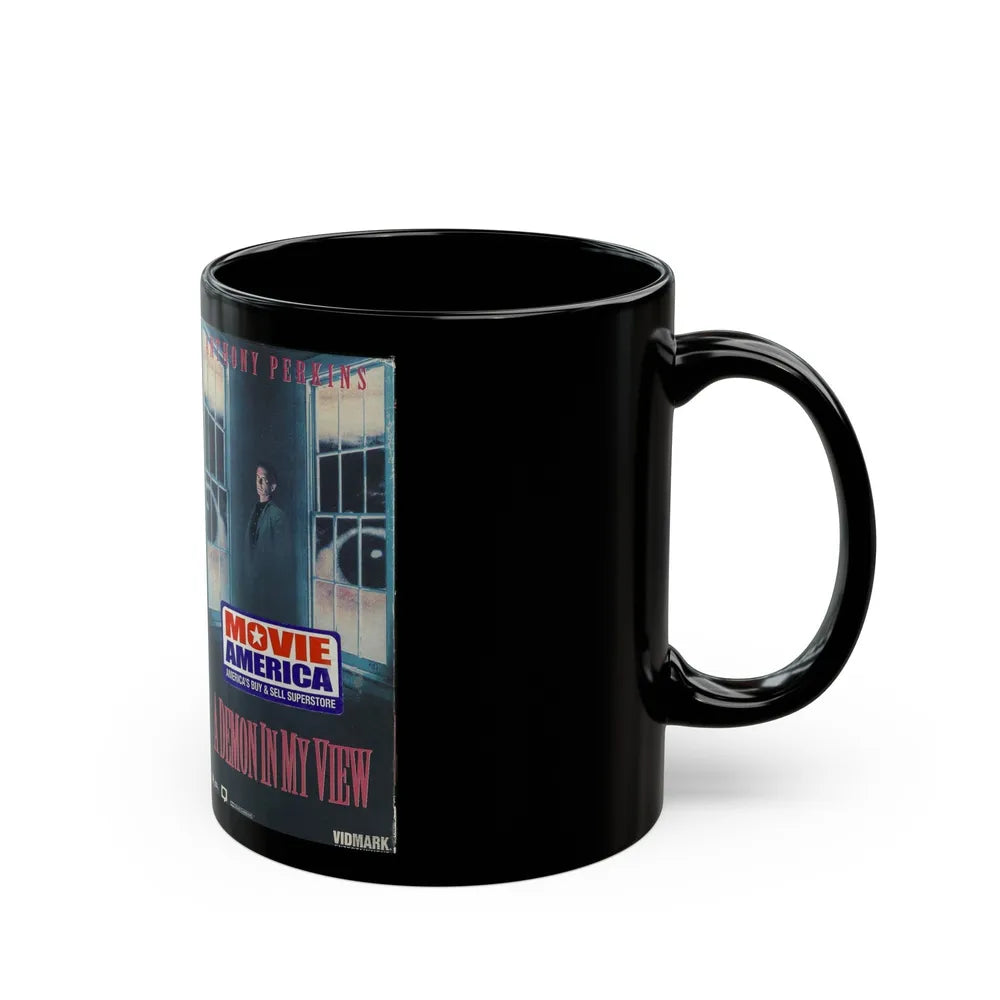 A DEMON IN MY VIEW (VHS COVER) - Black Coffee Mug-Go Mug Yourself