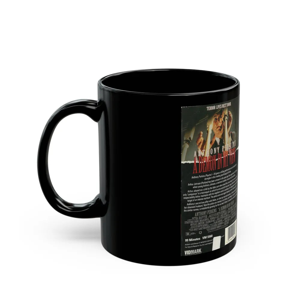 A DEMON IN MY VIEW (VHS COVER) - Black Coffee Mug-Go Mug Yourself