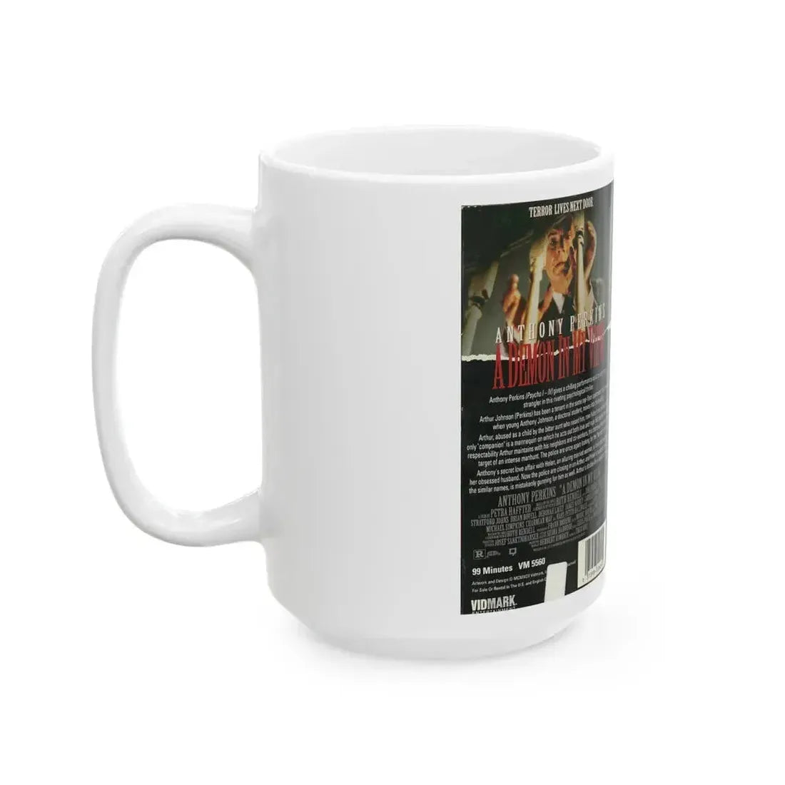 A DEMON IN MY VIEW (VHS COVER) - White Coffee Mug - Go Mug Yourself