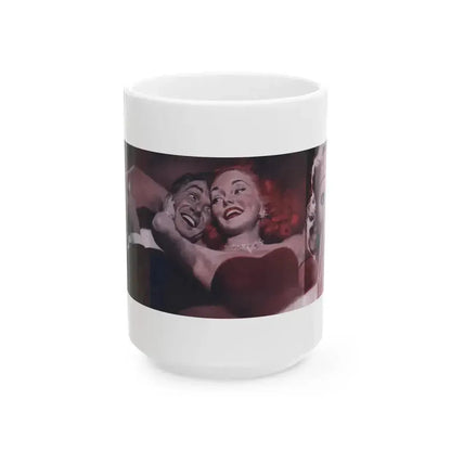 A Desire for Love, Cosmopolitan, April 1953 - White Coffee Mug 15oz - Go Mug Yourself