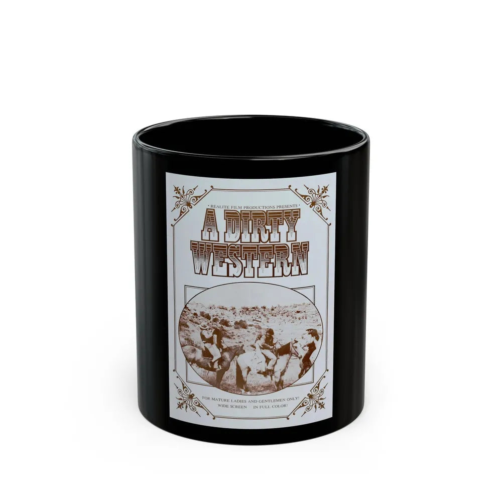 A DIRTY WESTERN 1975 Movie Poster - Black Coffee Mug-11oz-Go Mug Yourself