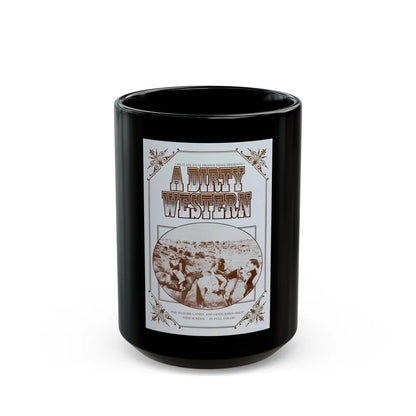 A DIRTY WESTERN 1975 Movie Poster - Black Coffee Mug-15oz-Go Mug Yourself