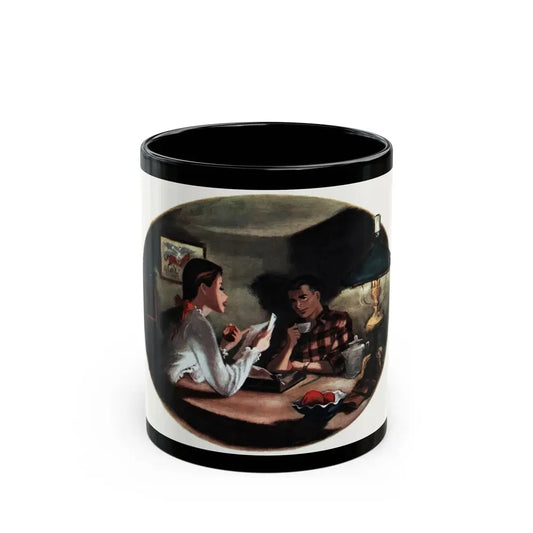 A Dish of Apples, Collier's magazine, December 20, 1947 - Black Coffee Mug 11oz - Go Mug Yourself