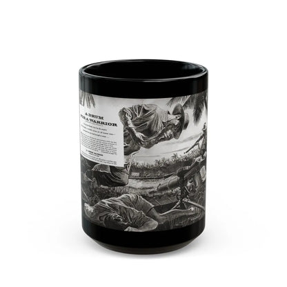 A Drum For A Warrior, Adventure magazine, March1958 - Black Coffee Mug-15oz-Go Mug Yourself