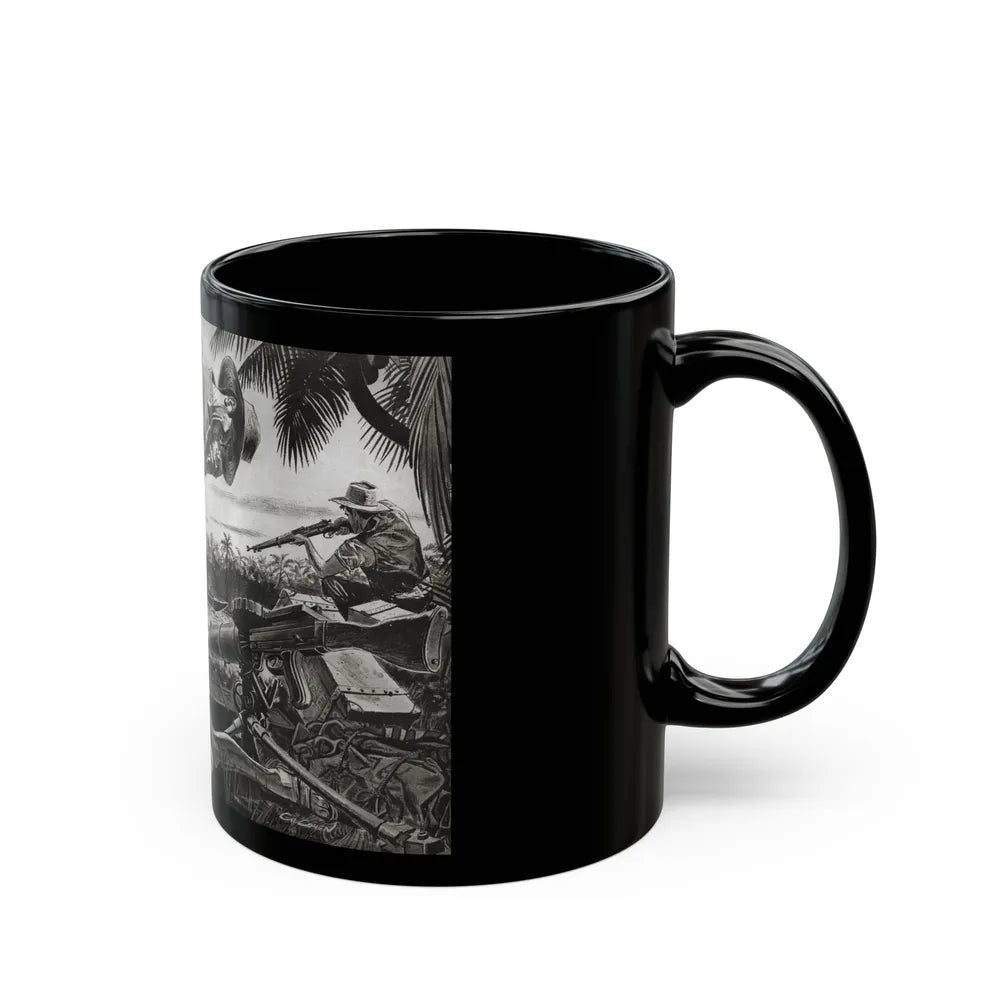 A Drum For A Warrior, Adventure magazine, March1958 - Black Coffee Mug-Go Mug Yourself