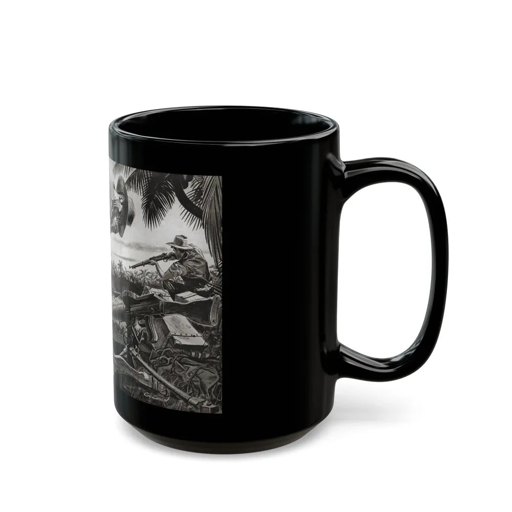 A Drum For A Warrior, Adventure magazine, March1958 - Black Coffee Mug-Go Mug Yourself