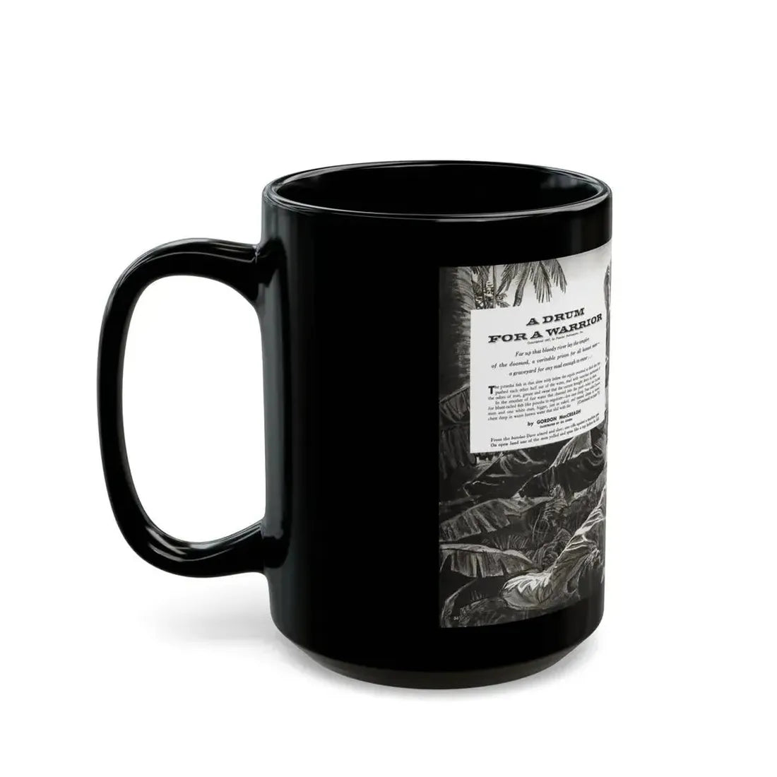 A Drum For A Warrior, Adventure magazine, March1958 - Black Coffee Mug - Go Mug Yourself