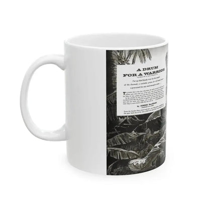 A Drum For A Warrior, Adventure magazine, March1958 - White Coffee Mug - Go Mug Yourself