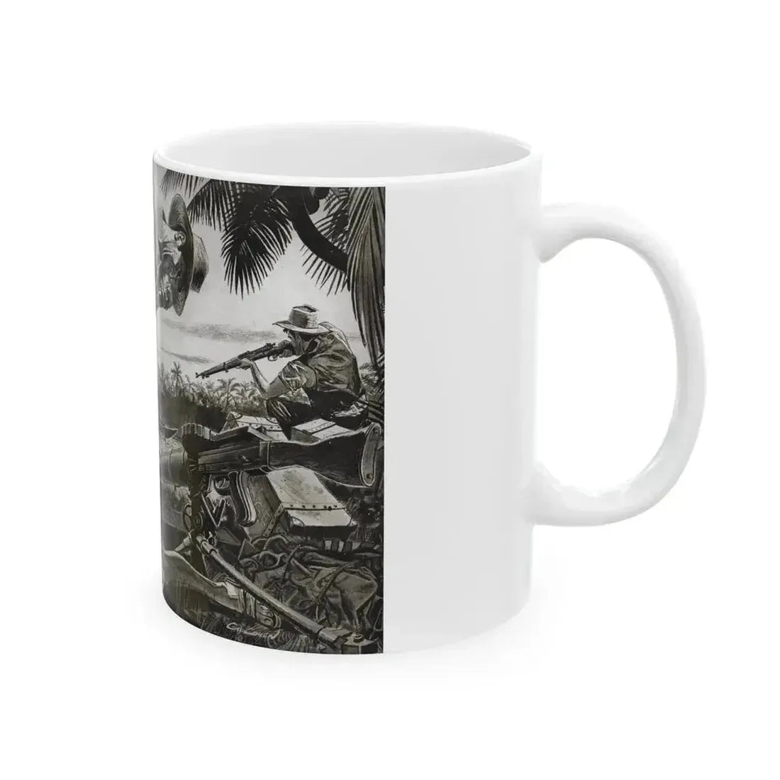 A Drum For A Warrior, Adventure magazine, March1958 - White Coffee Mug - Go Mug Yourself