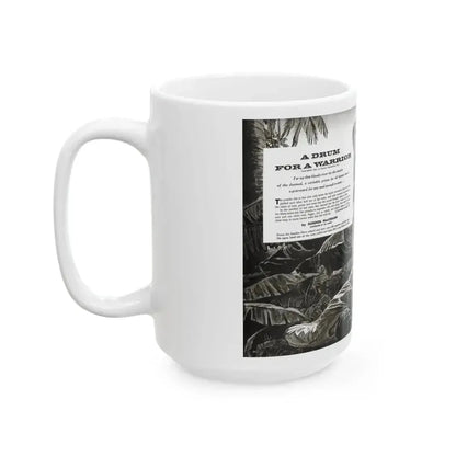 A Drum For A Warrior, Adventure magazine, March1958 - White Coffee Mug - Go Mug Yourself