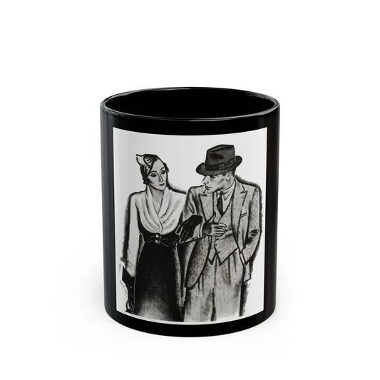 A Family Alliance (1), The Delineator, October 1932 - Black Coffee Mug-11oz-Go Mug Yourself