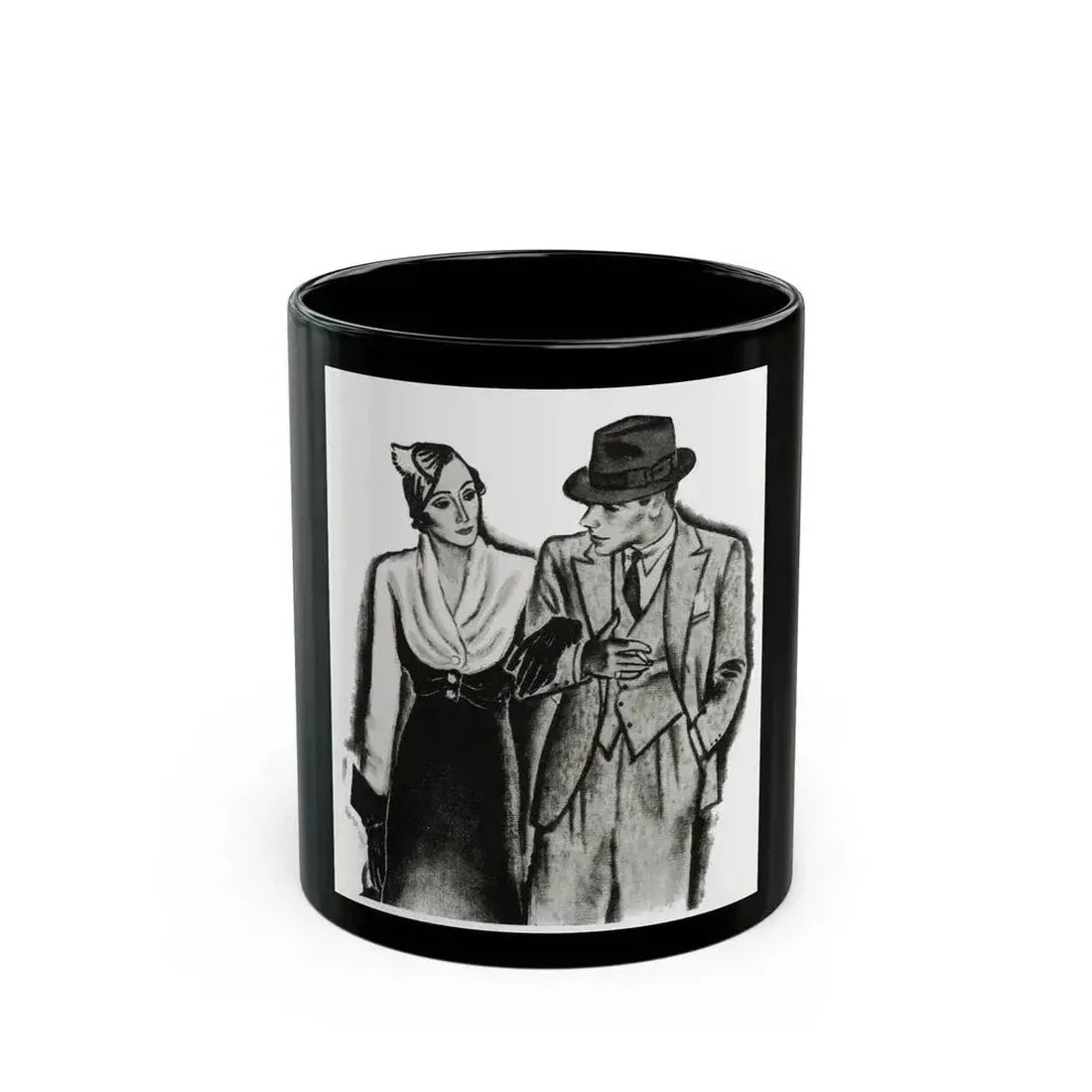 A Family Alliance (1), The Delineator, October 1932 - Black Coffee Mug 11oz - Go Mug Yourself