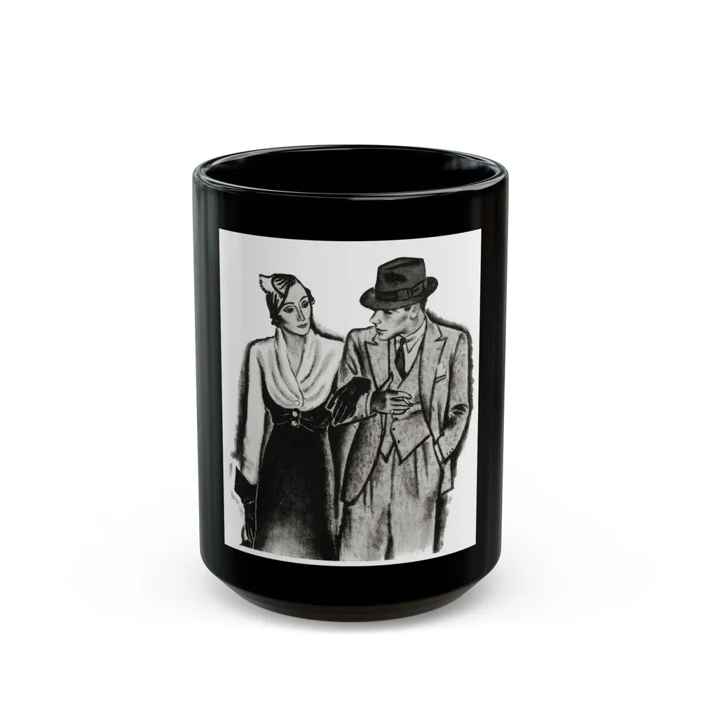 A Family Alliance (1), The Delineator, October 1932 - Black Coffee Mug-15oz-Go Mug Yourself