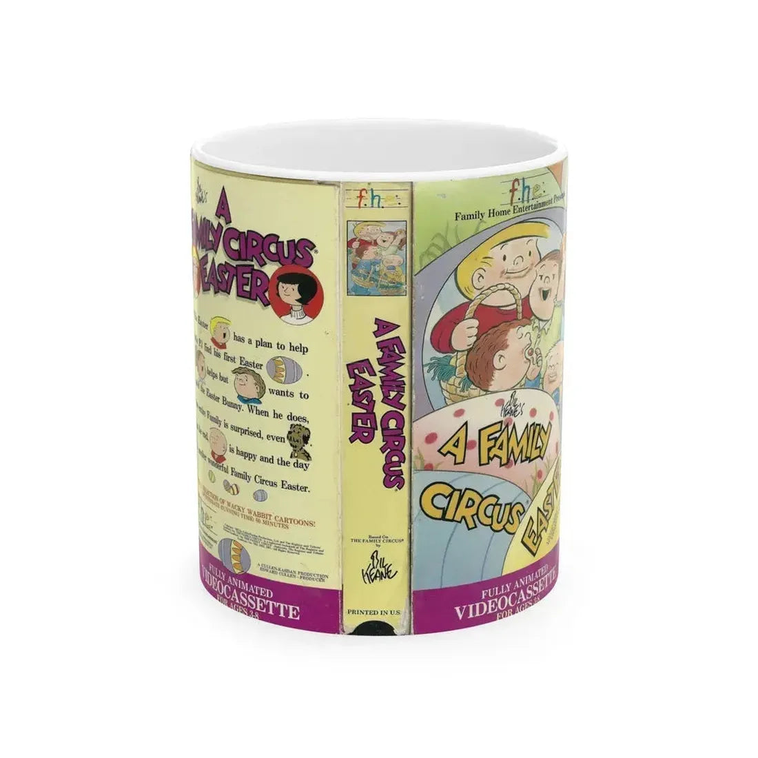 A FAMILY CIRCUS EASTER (VHS COVER) - White Coffee Mug 11oz - Go Mug Yourself