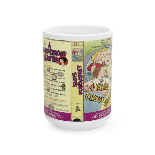 A FAMILY CIRCUS EASTER (VHS COVER) - White Coffee Mug-15oz-Go Mug Yourself