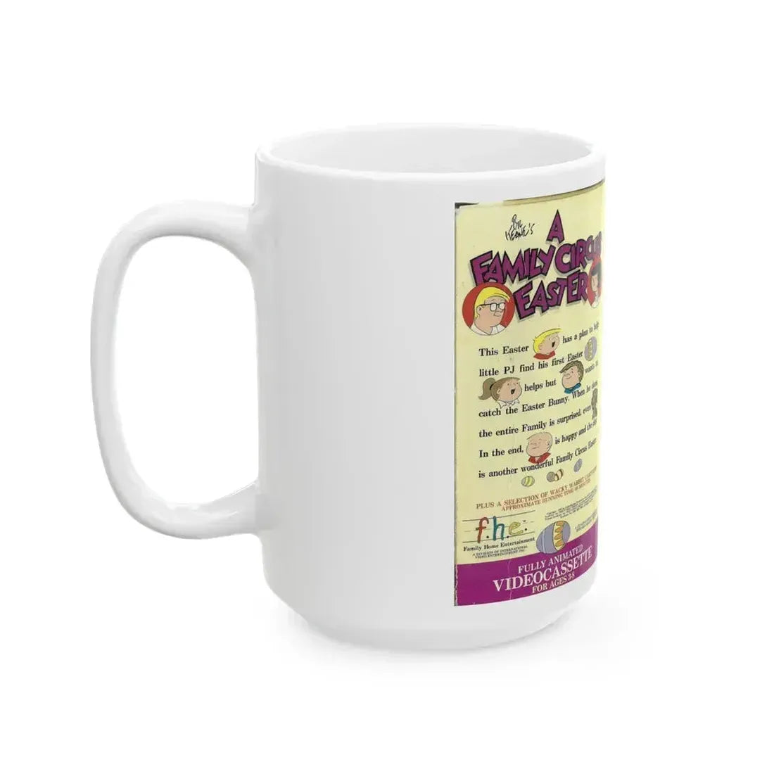 A FAMILY CIRCUS EASTER (VHS COVER) - White Coffee Mug - Go Mug Yourself