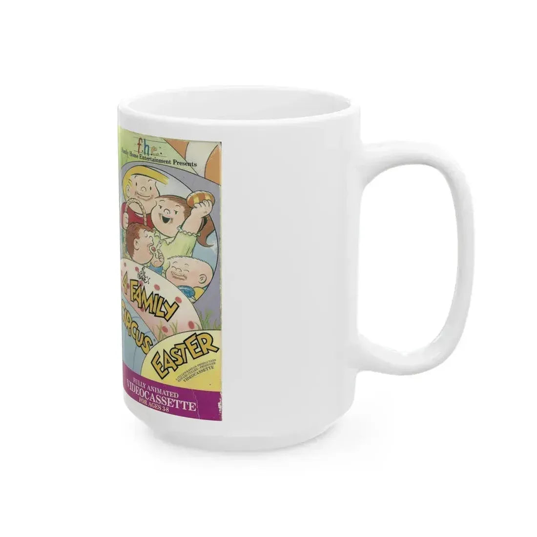 A FAMILY CIRCUS EASTER (VHS COVER) - White Coffee Mug - Go Mug Yourself