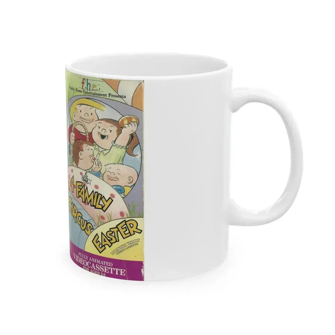 A FAMILY CIRCUS EASTER (VHS COVER) - White Coffee Mug - Go Mug Yourself