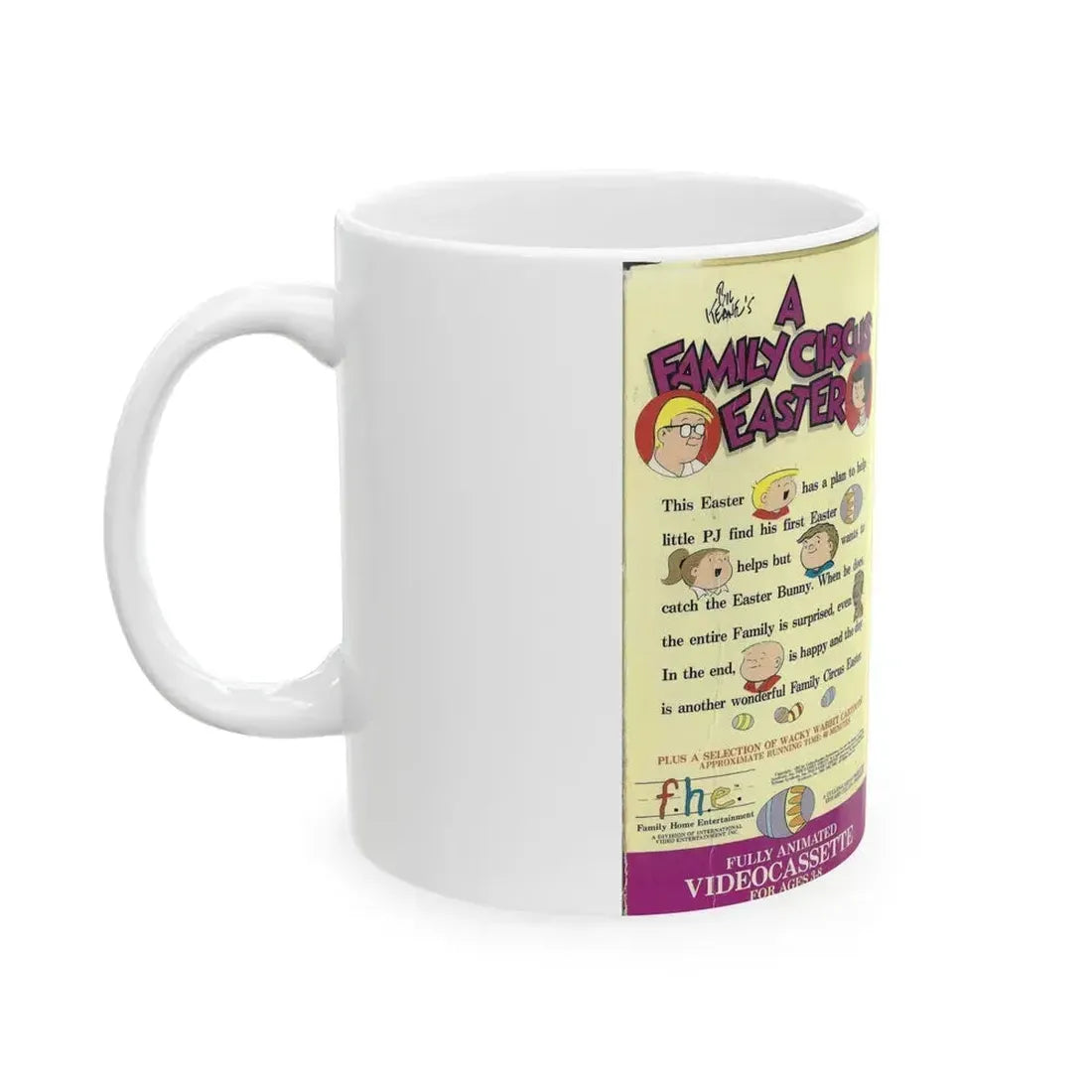 A FAMILY CIRCUS EASTER (VHS COVER) - White Coffee Mug - Go Mug Yourself