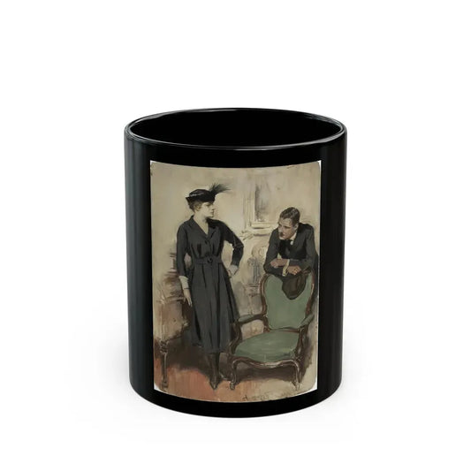 A Family in Distress, Hearst Magazine illustration - Black Coffee Mug 11oz - Go Mug Yourself