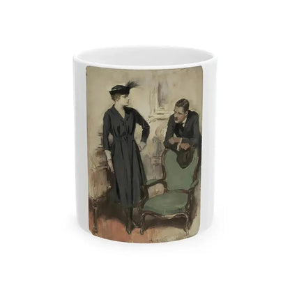 A Family in Distress, Hearst Magazine illustration - White Coffee Mug 11oz - Go Mug Yourself