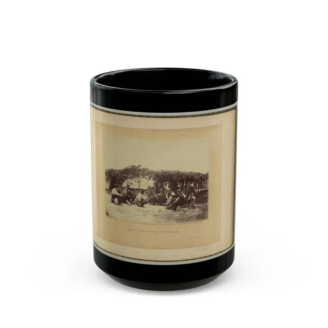 A Fancy Group, In Front Of Petersburg (U.S. Civil War) Black Coffee Mug 15oz - Go Mug Yourself