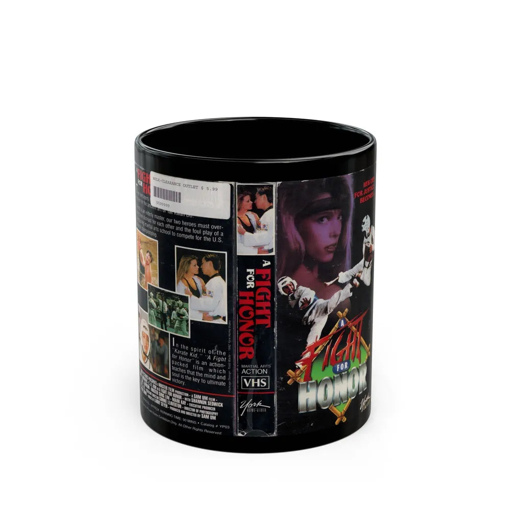 A FIGHT FOR HONOR (VHS COVER) - Black Coffee Mug-11oz-Go Mug Yourself