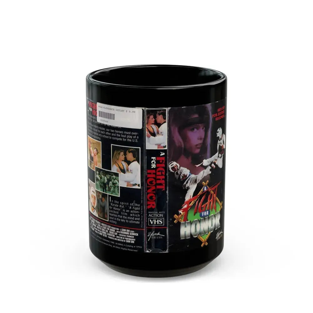 A FIGHT FOR HONOR (VHS COVER) - Black Coffee Mug 15oz - Go Mug Yourself