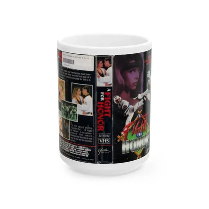A FIGHT FOR HONOR (VHS COVER) - White Coffee Mug 15oz - Go Mug Yourself