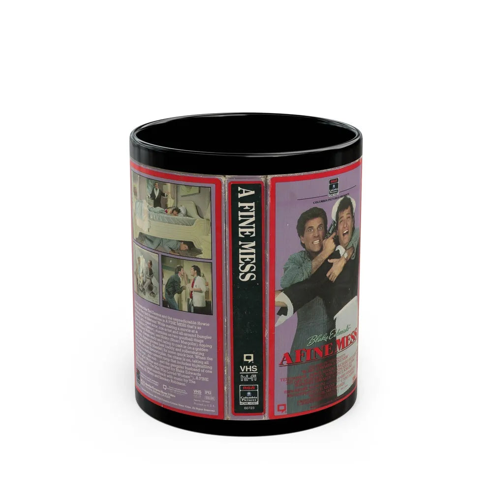 A FINE MESS (VHS COVER) - Black Coffee Mug-11oz-Go Mug Yourself