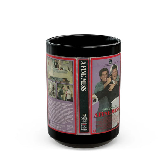 A FINE MESS (VHS COVER) - Black Coffee Mug-15oz-Go Mug Yourself