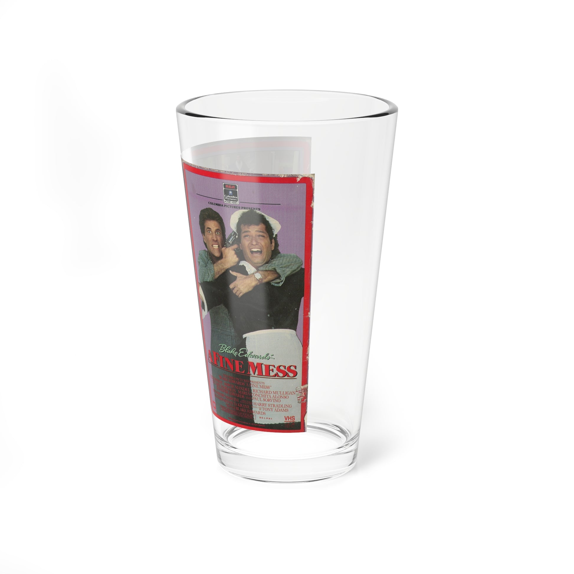 A FINE MESS (VHS COVER) Pint Glass 16oz-Go Mug Yourself