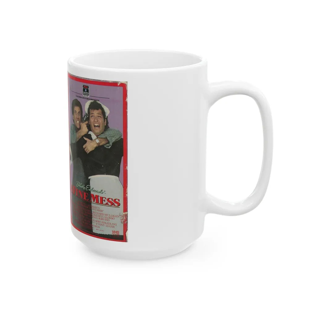 A FINE MESS (VHS COVER) - White Coffee Mug-Go Mug Yourself