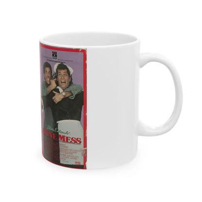 A FINE MESS (VHS COVER) - White Coffee Mug-Go Mug Yourself