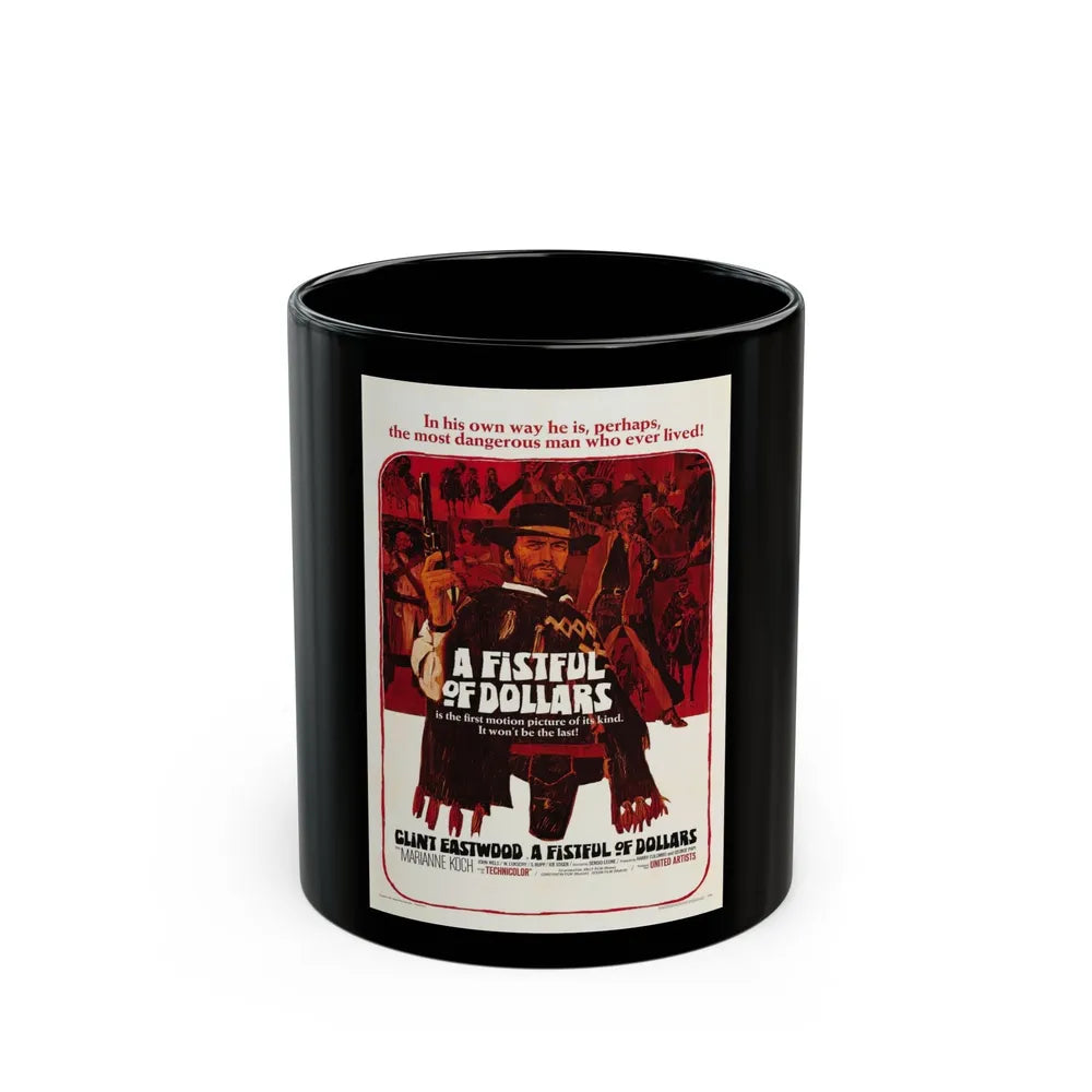 A FISTFUL OF DOLLARS 1964 Movie Poster - Black Coffee Mug-11oz-Go Mug Yourself