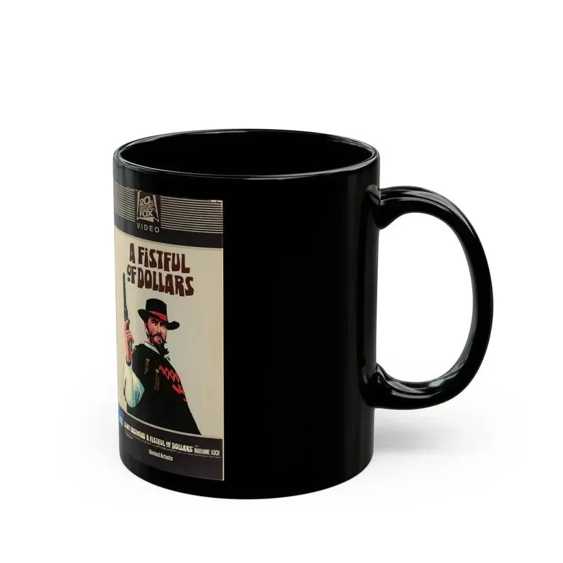A FISTFUL OF DOLLARS (VHS COVER) - Black Coffee Mug - Go Mug Yourself