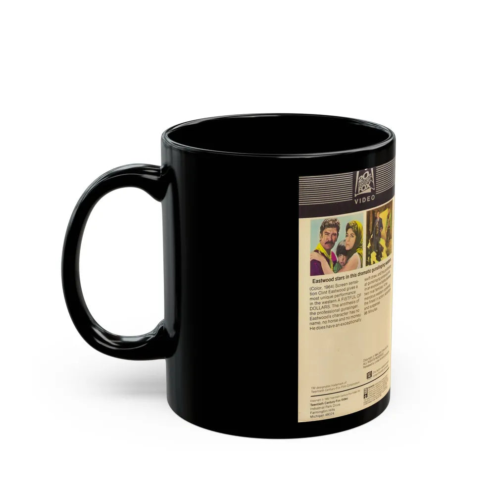 A FISTFUL OF DOLLARS (VHS COVER) - Black Coffee Mug-Go Mug Yourself