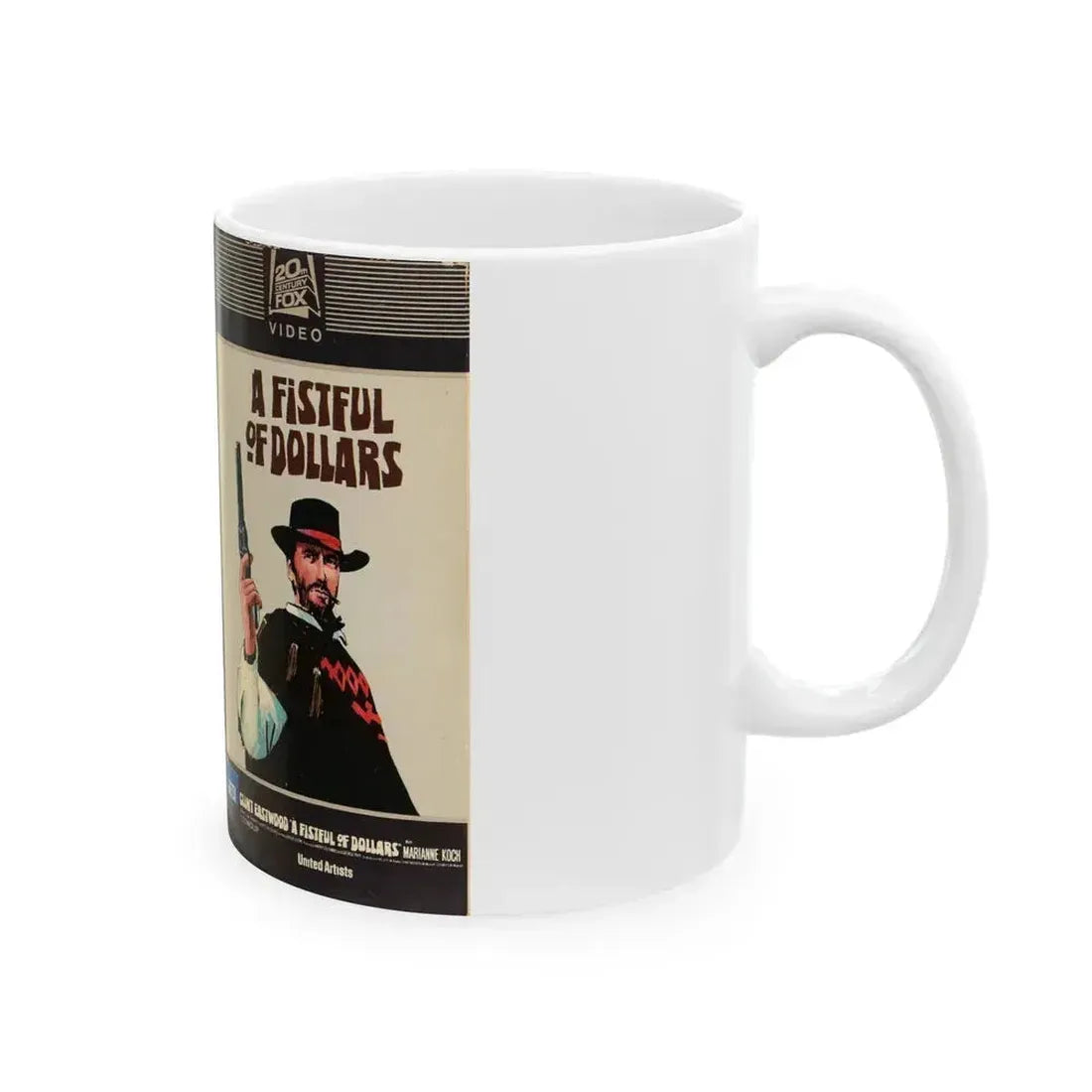 A FISTFUL OF DOLLARS (VHS COVER) - White Coffee Mug - Go Mug Yourself