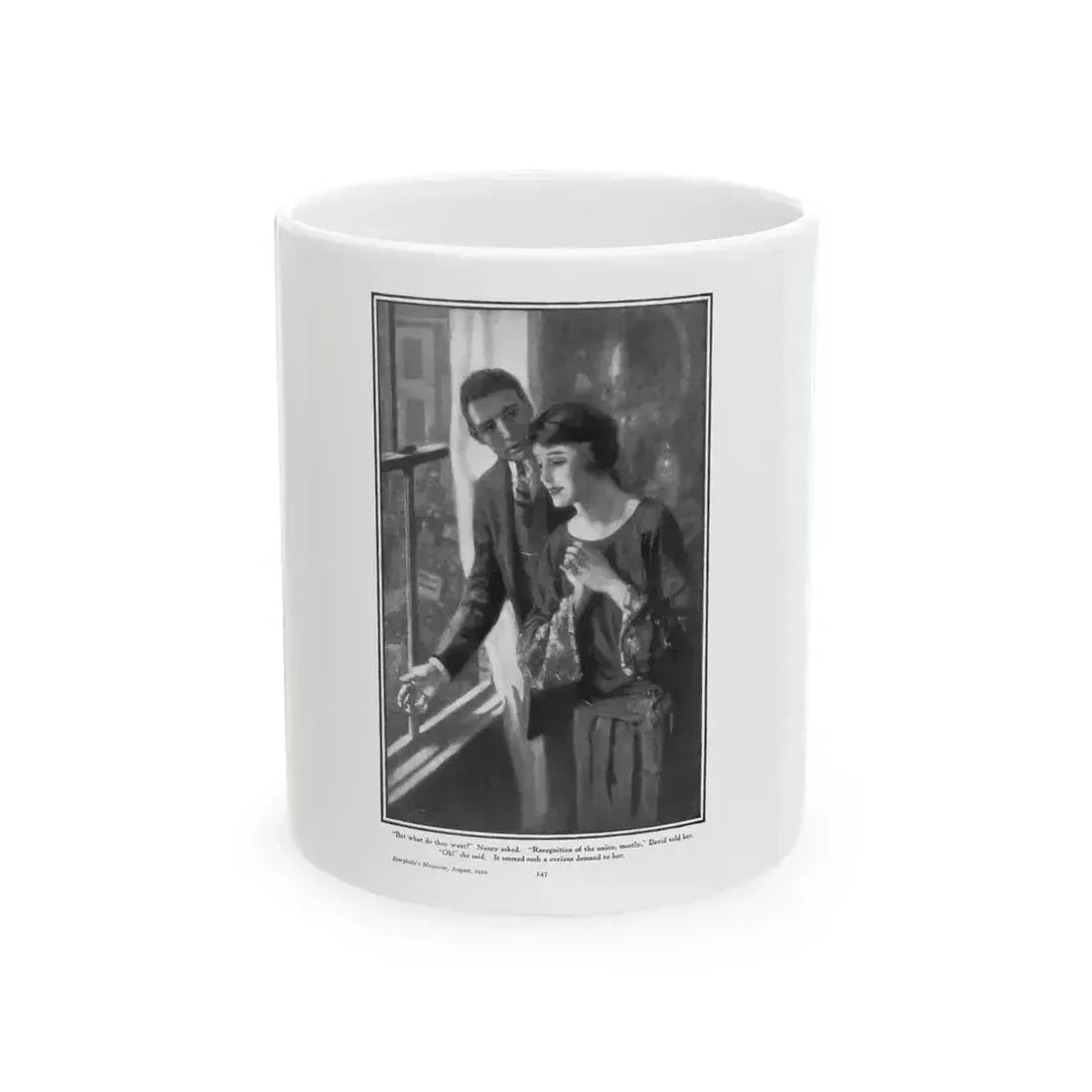 A Flash of Gold (2), Everybody's Magazine, August 1922 - White Coffee Mug 11oz - Go Mug Yourself