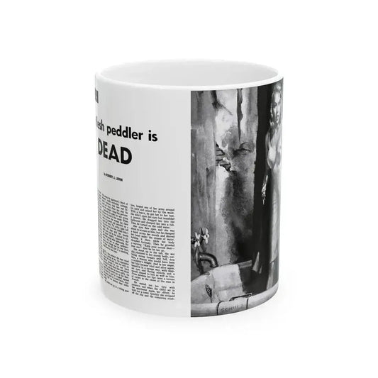 A Flesh Peddler is Dead, Stag magazine, February 1956 - White Coffee Mug 11oz - Go Mug Yourself